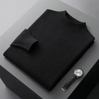 Men's Merino Jumper with Ribbed Mock Neck, view 8 of 13