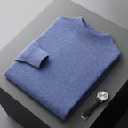 Men's Merino Jumper with Ribbed Mock Neck, view 11 of 13