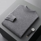 Men's Merino Jumper with Ribbed Mock Neck, view 12 of 13