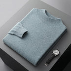 Men's Merino Jumper with Ribbed Mock Neck, view 13 of 13