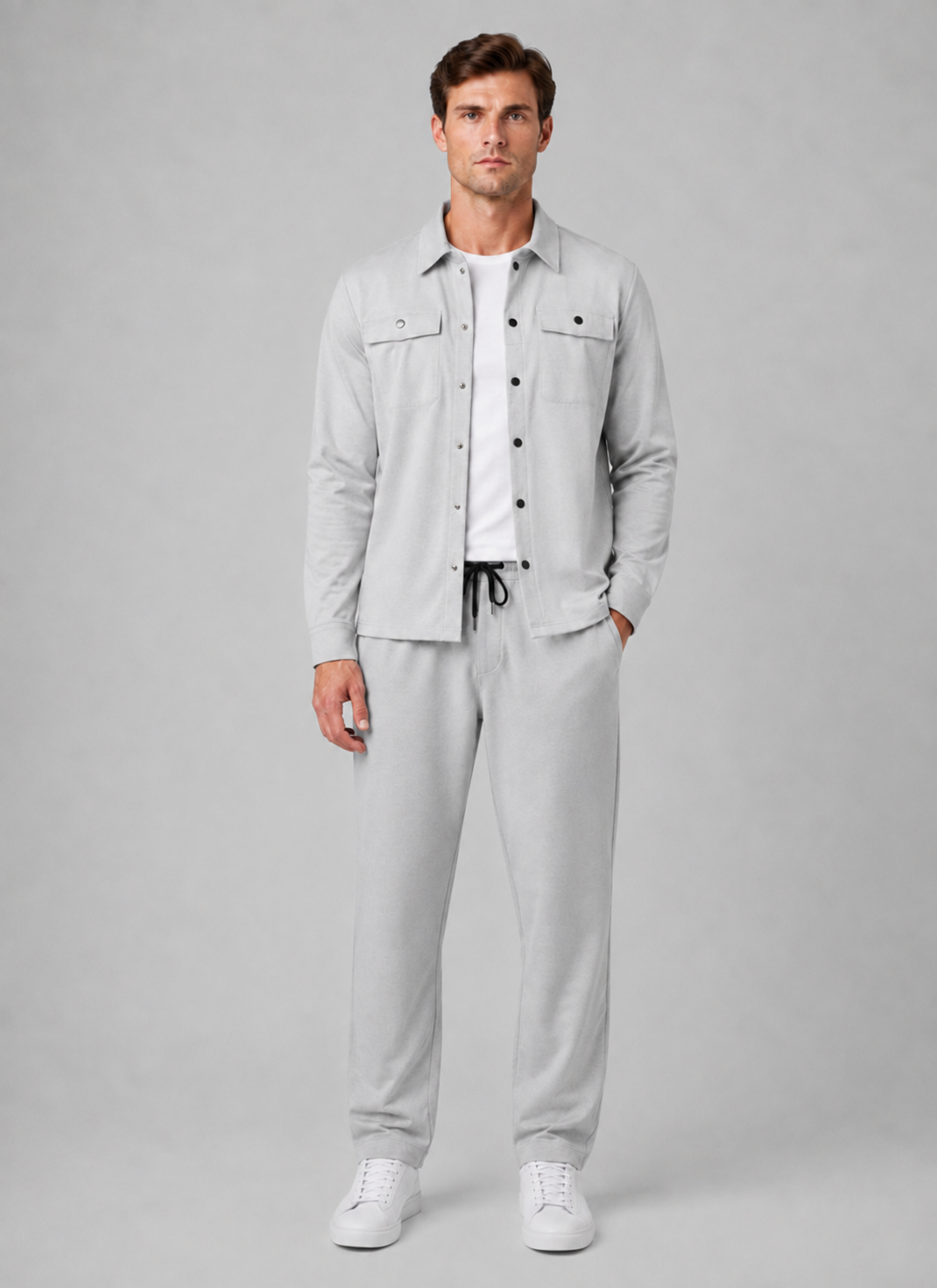 Men's Overshirt Trouser Set Co Ord with relaxed two-piece.