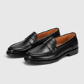 Men's Penny Loafers with classic slip-on dress shoes.