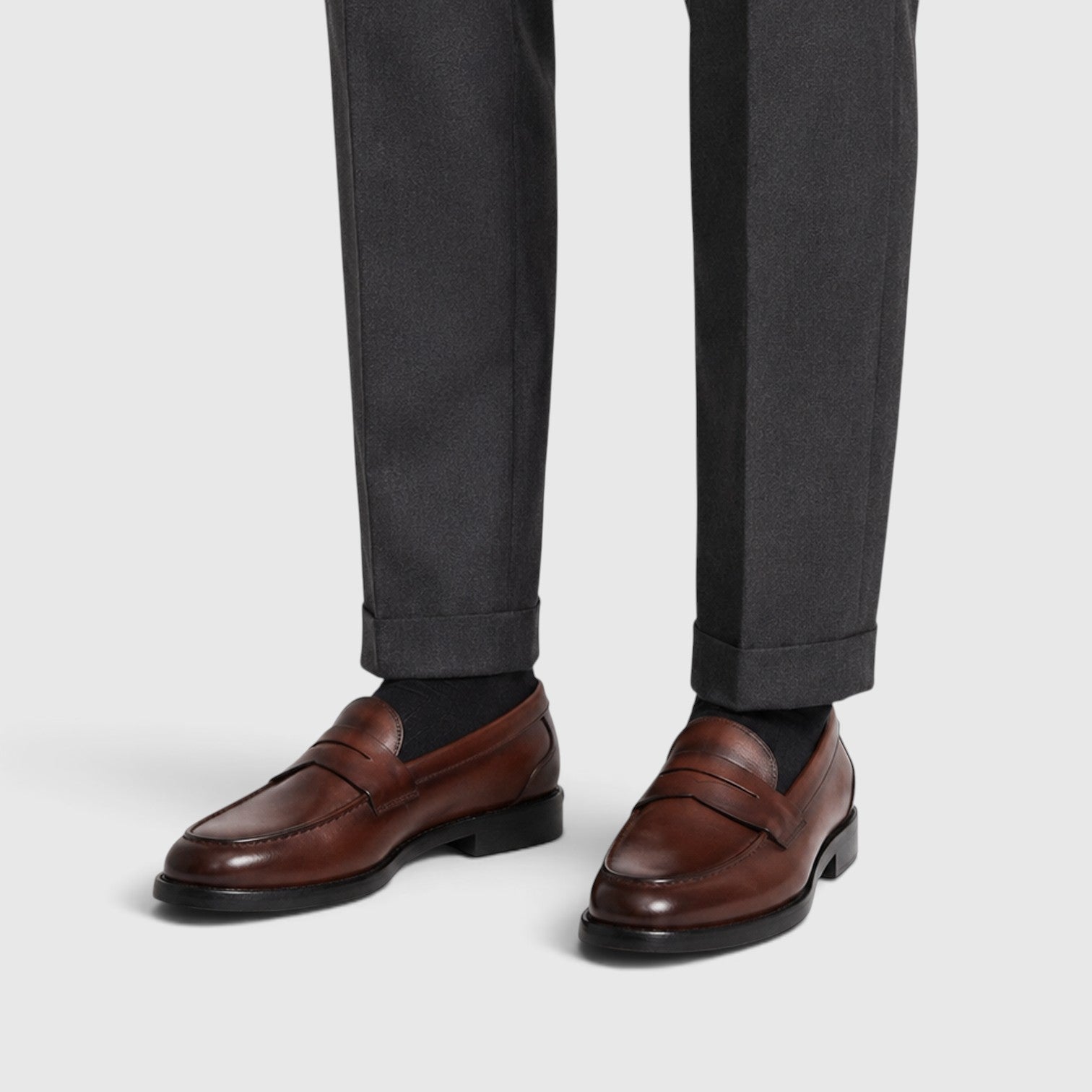 Alternate product view 8 of men's Penny Loafers with classic slip-on dress shoes.