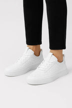 Men's perforated lace up trainers, low top shoes – product image 3