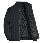 Men's Quilted Jacket with High Collar Zip Front, view 1 of 5