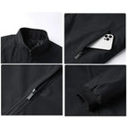 Men's Quilted Jacket with High Collar Zip Front, view 2 of 5