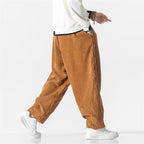 Men's Relaxed Corduroy Trousers with Drawstring Waist, view 3 of 6
