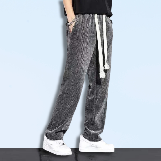 Men's Relaxed Corduroy Trousers with Straight Leg, view 2 of 5