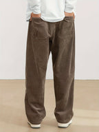 Men's relaxed fit corduroy trousers, straight leg – product image 2