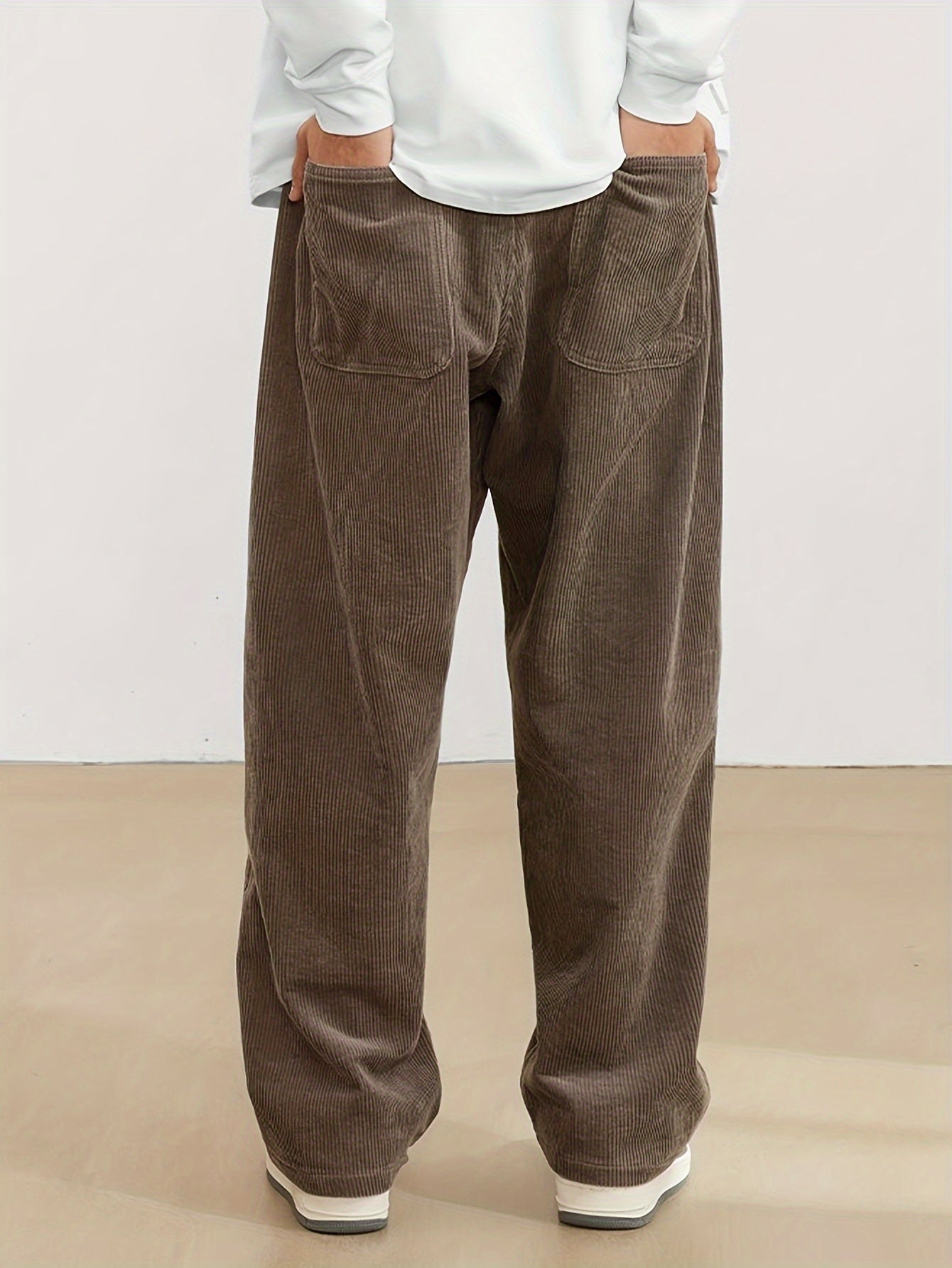 Men's relaxed fit corduroy trousers, straight leg – product image 2