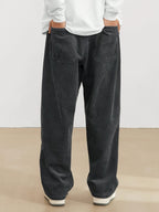 Men's relaxed fit corduroy trousers, straight leg – product image 7
