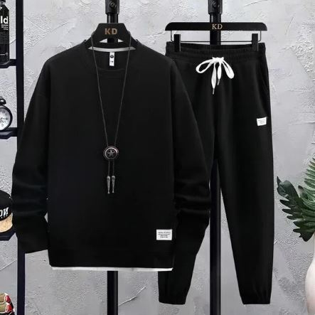 Men's relaxed tracksuit set, sweatshirt & joggers – product image 5