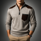 Men's Ribbed Elegant Cardigan with Button Front, view 1 of 10