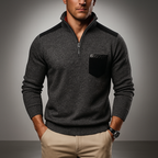 Men's Ribbed Elegant Cardigan with Button Front, view 2 of 10