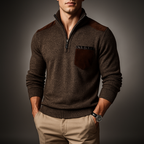 Men's Ribbed Elegant Cardigan with Button Front, view 4 of 10