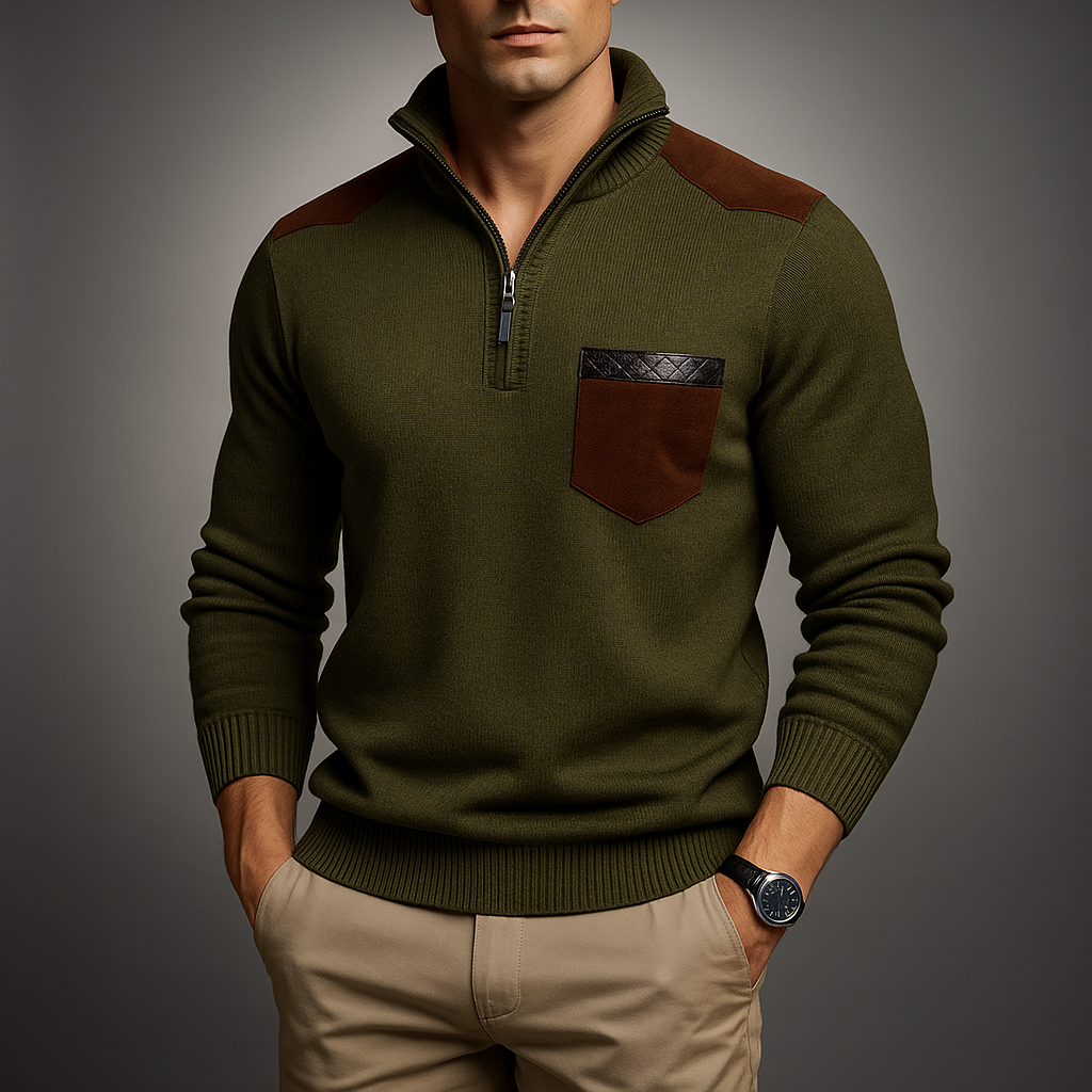 Men's Ribbed Elegant Cardigan with Button Front, view 5 of 10