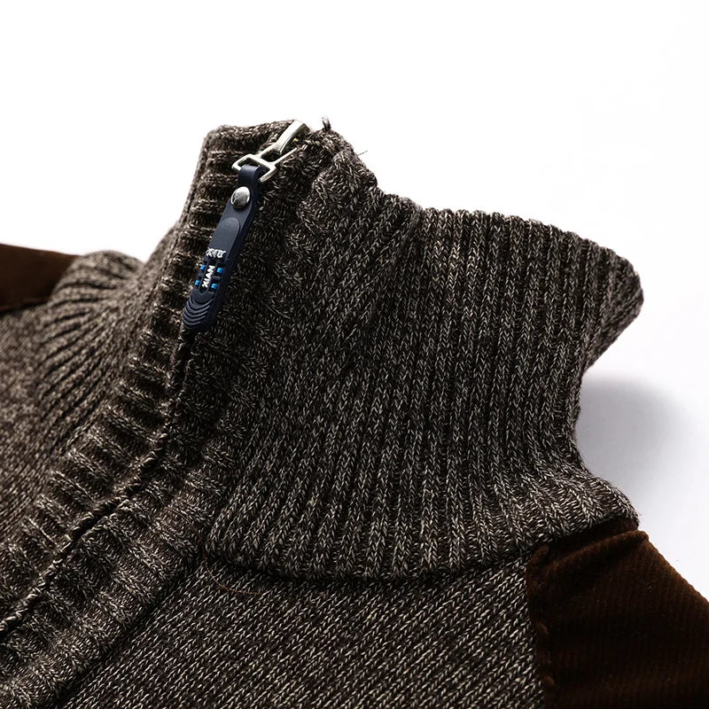 Men's Ribbed Elegant Cardigan with Button Front, view 8 of 10