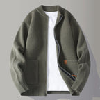 Men's Ribbed Tailored Cardigan with Button Front, view 3 of 8