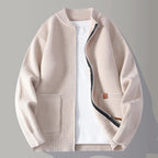 Men's Ribbed Tailored Cardigan with Button Front, view 5 of 8