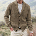 Men's Shawl Collar Knit Cardigan with Buttons, view 1 of 5