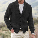 Men's Shawl Collar Knit Cardigan with Buttons, view 2 of 5