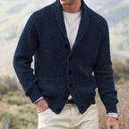 Men's Shawl Collar Knit Cardigan with Buttons, view 3 of 5