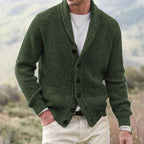 Men's Shawl Collar Knit Cardigan with Buttons, view 4 of 5