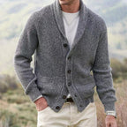 Men's Shawl Collar Knit Cardigan with Buttons, view 5 of 5