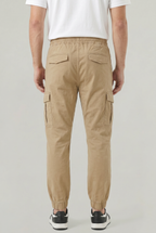Men's Slim Fit Cargo Trousers with Cotton Look, view 11 of 17
