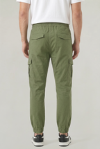 Men's Slim Fit Cargo Trousers with Cotton Look, view 17 of 17