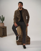 Men's Slim Fit Cargo Trousers with Multi-Pocket Design, view 4 of 10