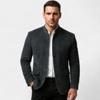 Men's slim fit suede blazer, tailored jacket – product image 1