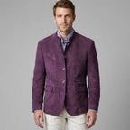Men's slim fit suede blazer, tailored jacket – product image 2
