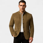 Men's slim fit suede blazer, tailored jacket – product image 3