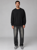 Alternate product view 3 of men's Straight Leg Jeans with relaxed vintage wash denim.