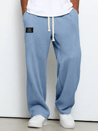 Men's textured relaxed fit trousers, straight leg – product image 2