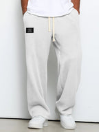 Men's textured relaxed fit trousers, straight leg – product image 3
