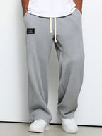 Men's textured relaxed fit trousers, straight leg – product image 4