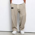 Men's textured relaxed fit trousers, straight leg – product image 5