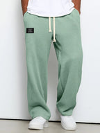 Men's textured relaxed fit trousers, straight leg – product image 6