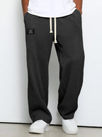Men's textured relaxed fit trousers, straight leg – product image 8