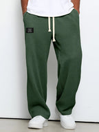 Men's textured relaxed fit trousers, straight leg – product image 10