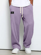 Men's textured relaxed fit trousers, straight leg – product image 11