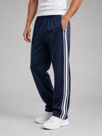 Men's Track Pants with side stripe relaxed fit.