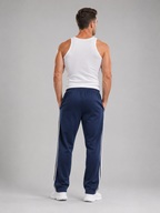 Alternate product view 3 of men's Track Pants with side stripe relaxed fit.