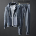 Men's tracksuit set, hooded top & casual joggers – product image 1