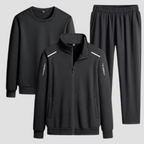 Men's tracksuit set, modern zip jacket & joggers – product image 2