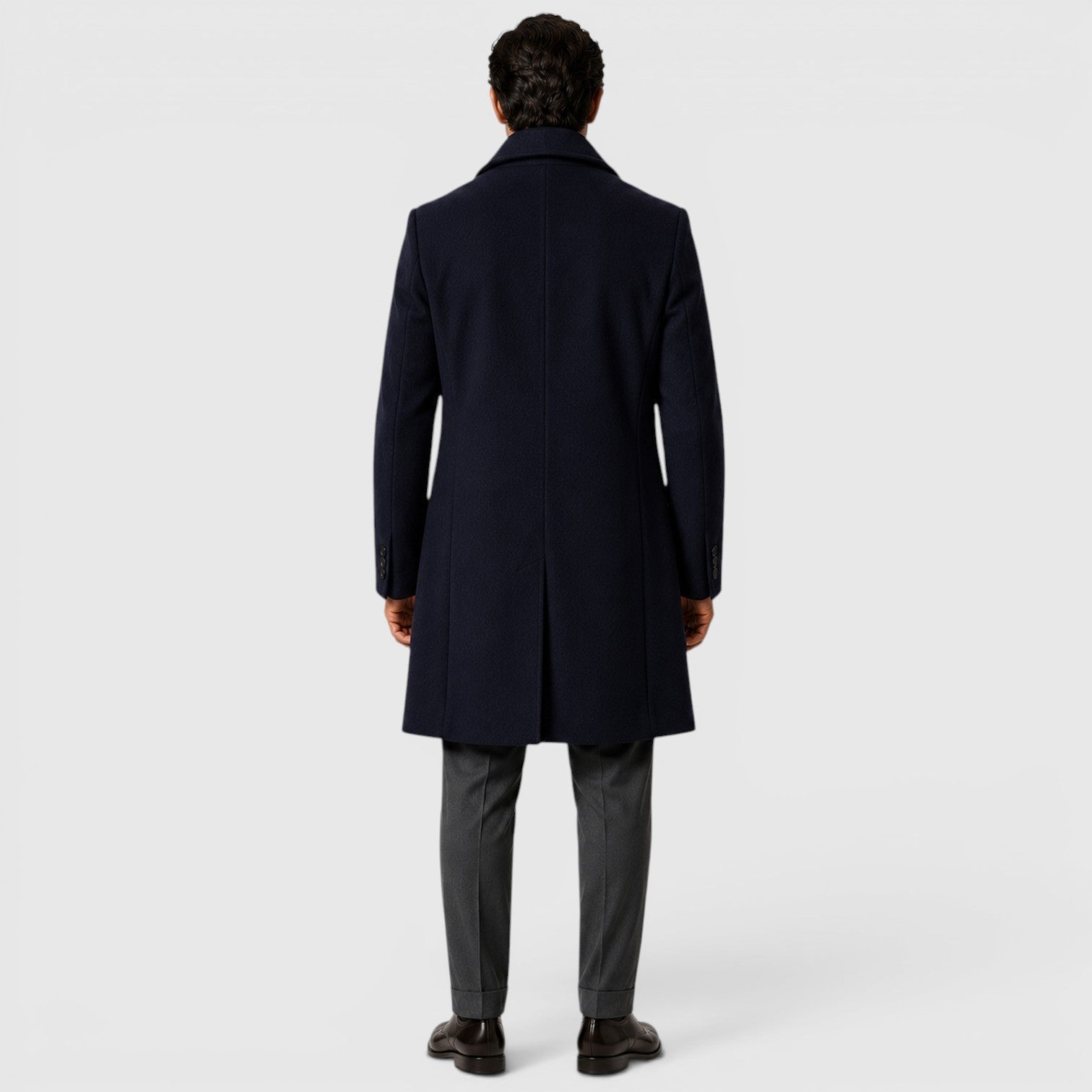 Alternate product view 2 of men's Trench Coat with single-breasted lapel design.
