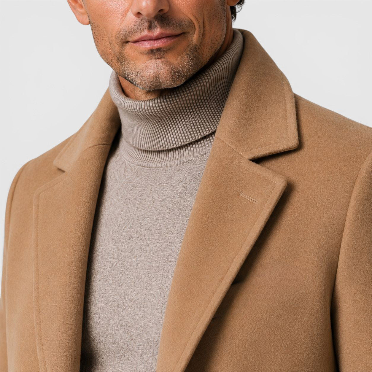 Alternate product view 6 of men's Trench Coat with single-breasted lapel design.