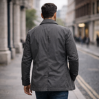 Men's Weather Resistant Overcoat with Button Front, view 3 of 9